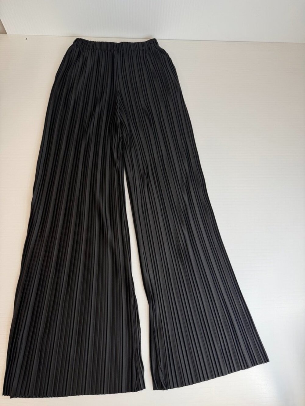 Commense Pant Women Small Accordion Pleat Slit Flare 24x31.5 Work Party Core Nw